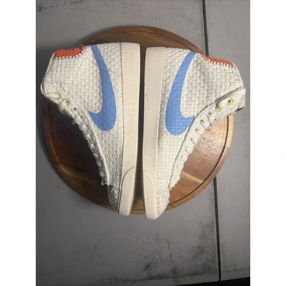 Nike Blazer Mid 77 Hemp Sail Blue Yellow Orange Womens Sneakers 8.5 DV2173-100